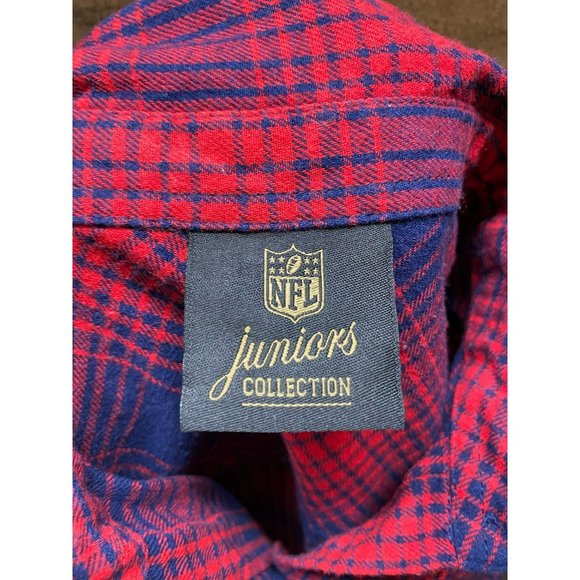 NFL Juniors Girl's New England Patriots Long Sleeve Button Up Size Medium (7-9) - Picture 3 of 5